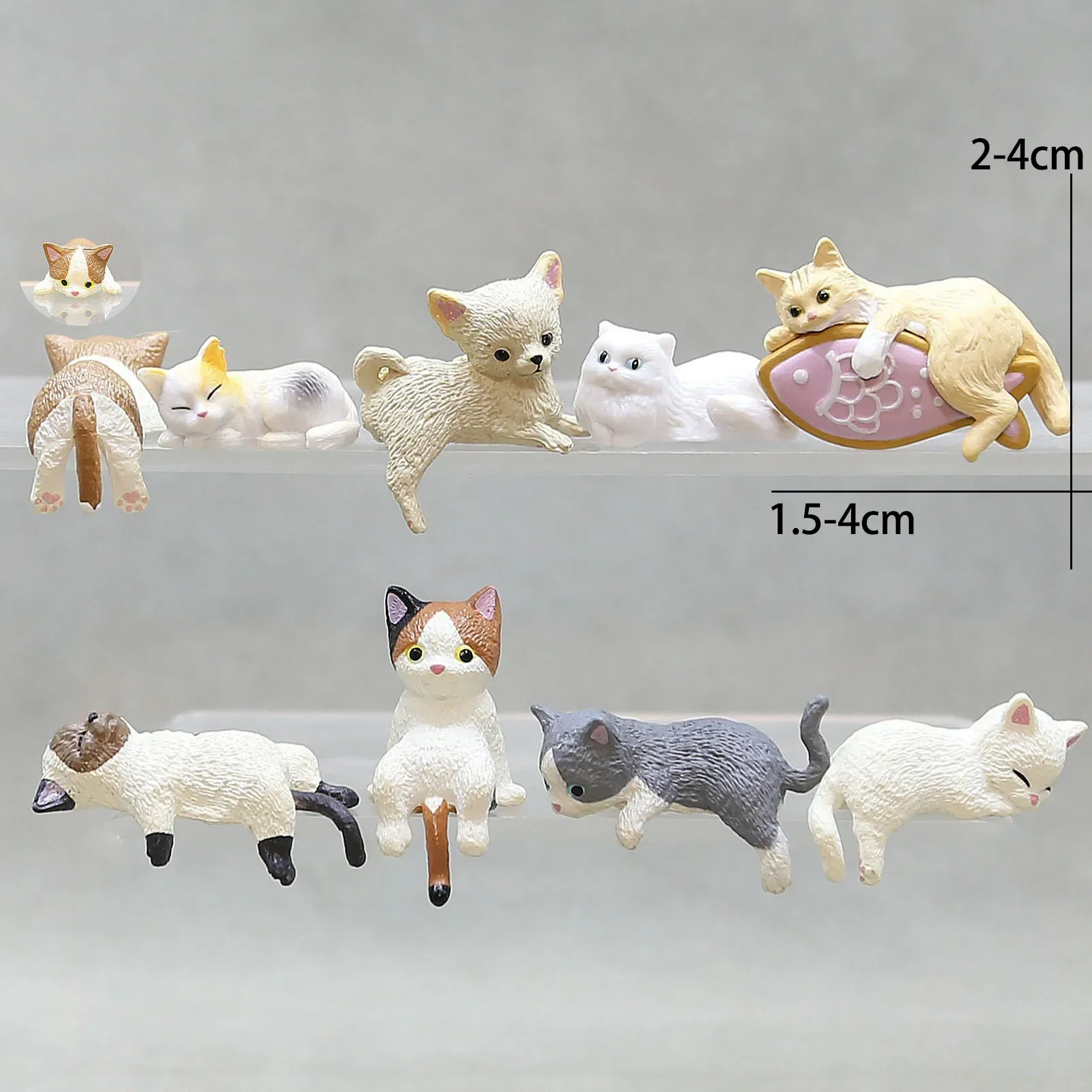 Cartoon Simulation Fish Tank Edge Hang Cat Aquarium Ornament, Miniature Landscape, Home Decoration, Cute Desktop Gifts