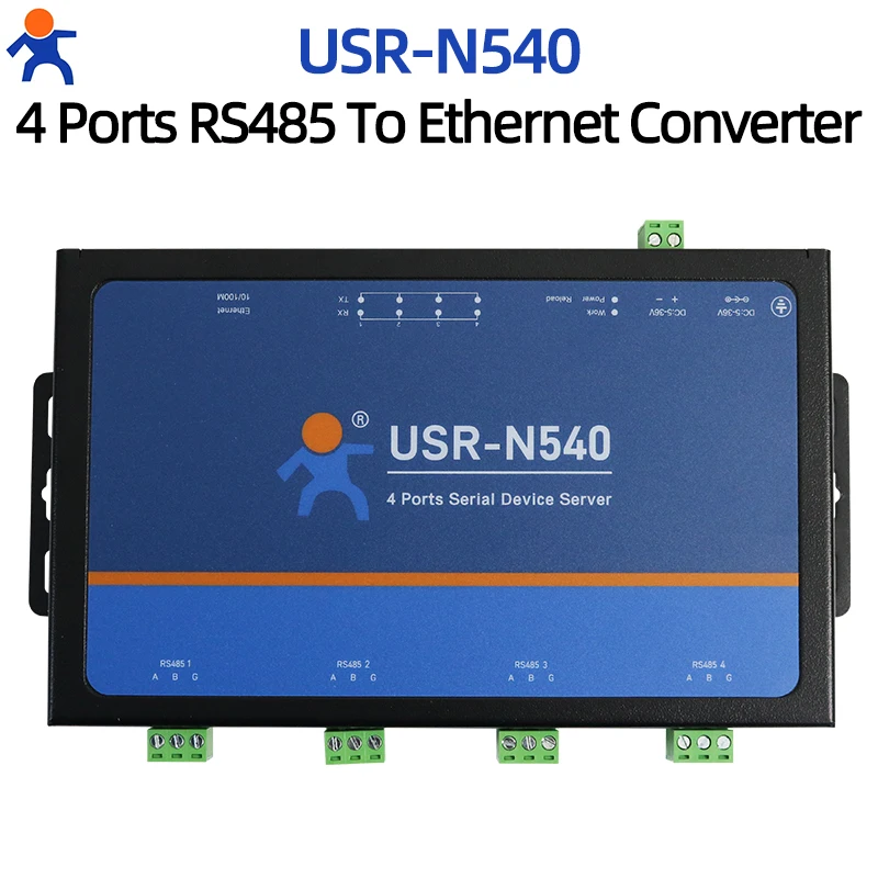 

rs485 4ch ethernet Converter serial tcp Server iot Device Support Modbus Gateway MQTT Edge Computing PUSR 4 ports USR-N540 H7