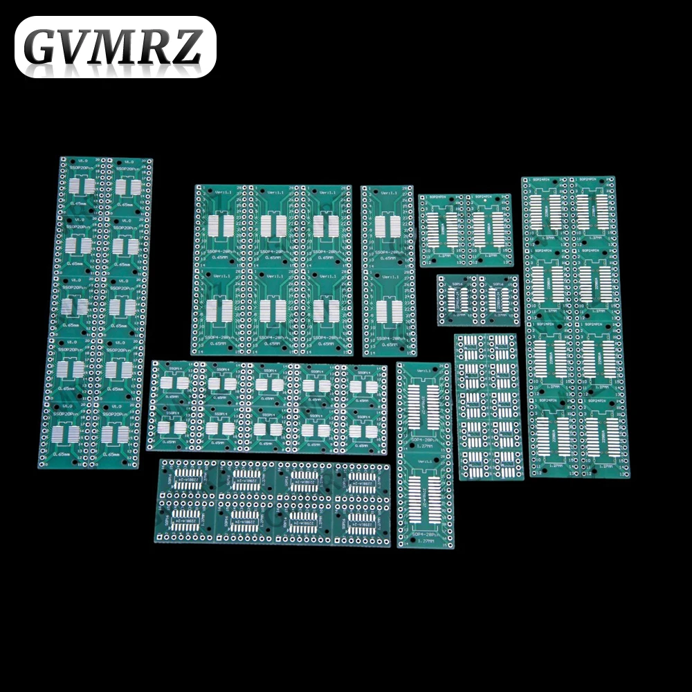 70PCS 7Values IC adapter boards Each 10PCS 8 10 14 16 24 28 SMT to DIP to through-hole 8 10 14 24 28