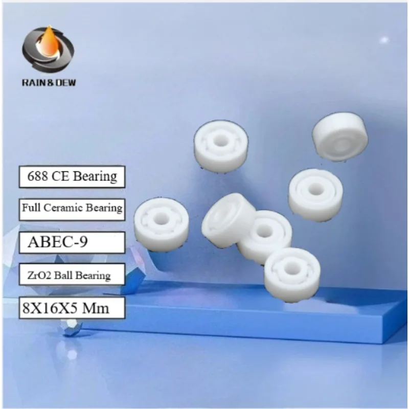 

1Pcs 688 CE Full Ceramic Bearing ABEC-9 ZrO2 Ball Bearing 8X16X5 Mm