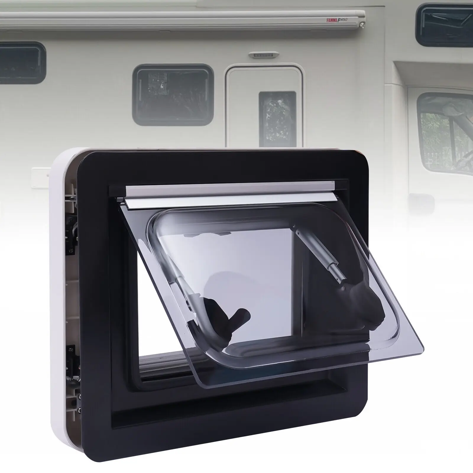 RV Window Caravan Camper Top-Hung Window 350mm X 280mm RV Vent Hatch Side Window Rv Accessories