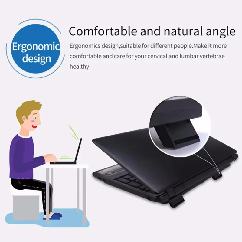 Strong Winds Mute Laptop Cooling Base Universal Tablets Laptop Cooling Pad 14 Inch Large Fan Radiator Laptop Stand Notebook