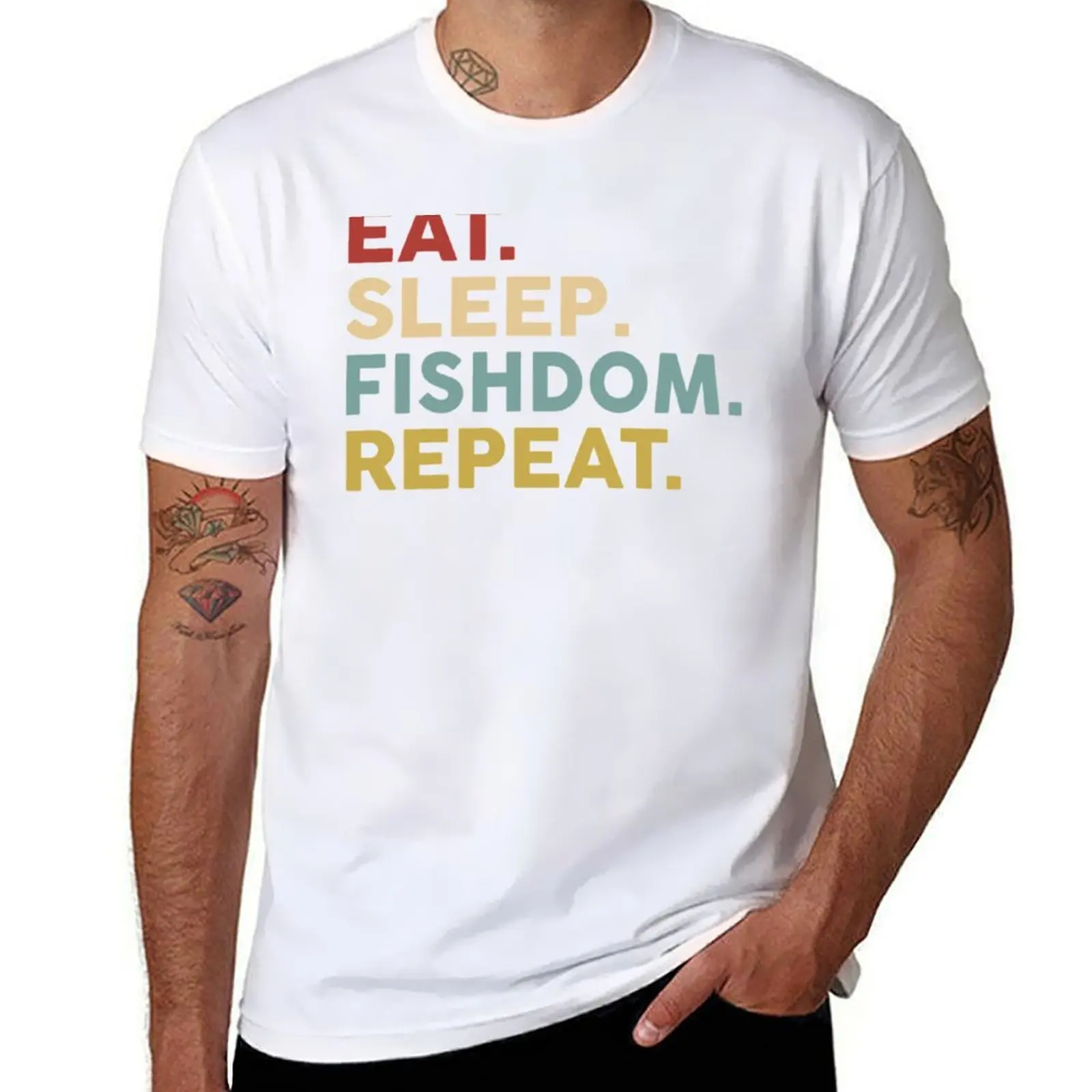 

graphic Fishdom t cotton t sleep shirt pack shirt repeat man T-Shirt Eat