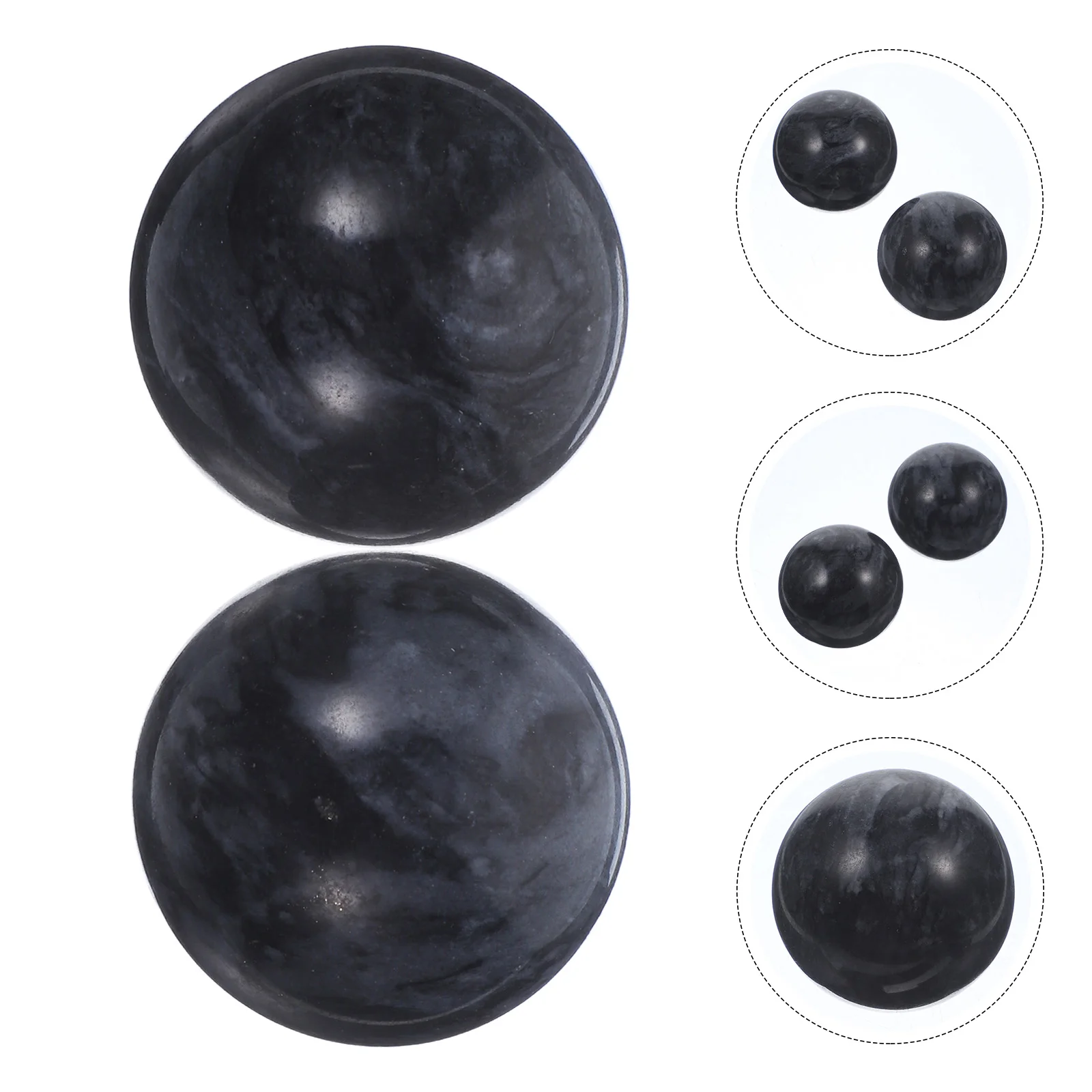 Elderly Health Care Ball Jade Hand Ball Health Exercise Ball Stress Relief for Old Man (Black)