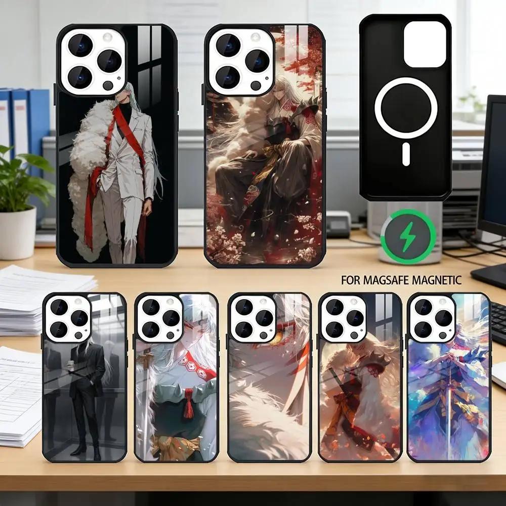 

I-Inuyasha S-Sesshomaru Phone Case For iPhone17,16,15,14,13,12,11 Plus,Pro Magnetic For Magsafe Wireless Charging