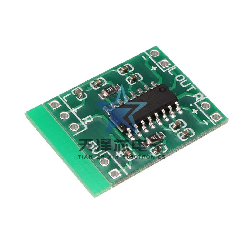 Placa amplificadora de potência digital ultra-miniatura 2*3W Classe D Pam8403 Placa amplificadora de potência eficiente 2.5 ~ 5V fonte de alimentação USB