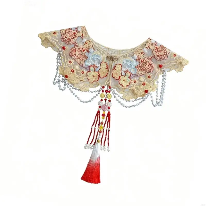 chinese-aesthetic-half-shirt-false-collar-embroidered-flower-collar-ancient-art-decorative-spread-lapel-y166