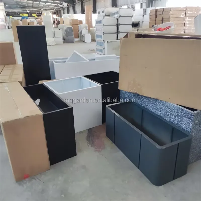 for Large Stainless Steel Flower Box Flower Bed Planting Pots Outdoor Planters Flower Pots and Planters