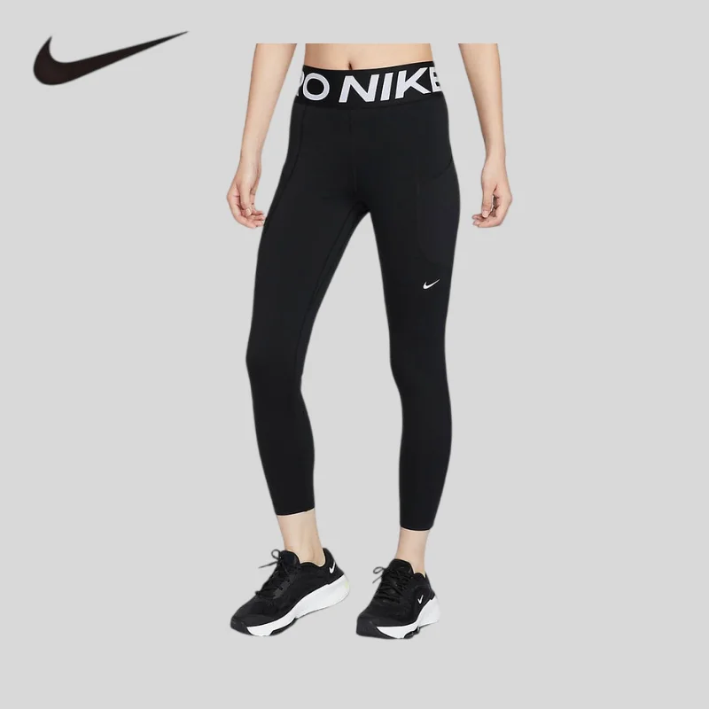 Nike Nike Spring PRO Women's Quick-Drying High Waist Pocket Training Fitness Nine-Point Leggings FV7389-010