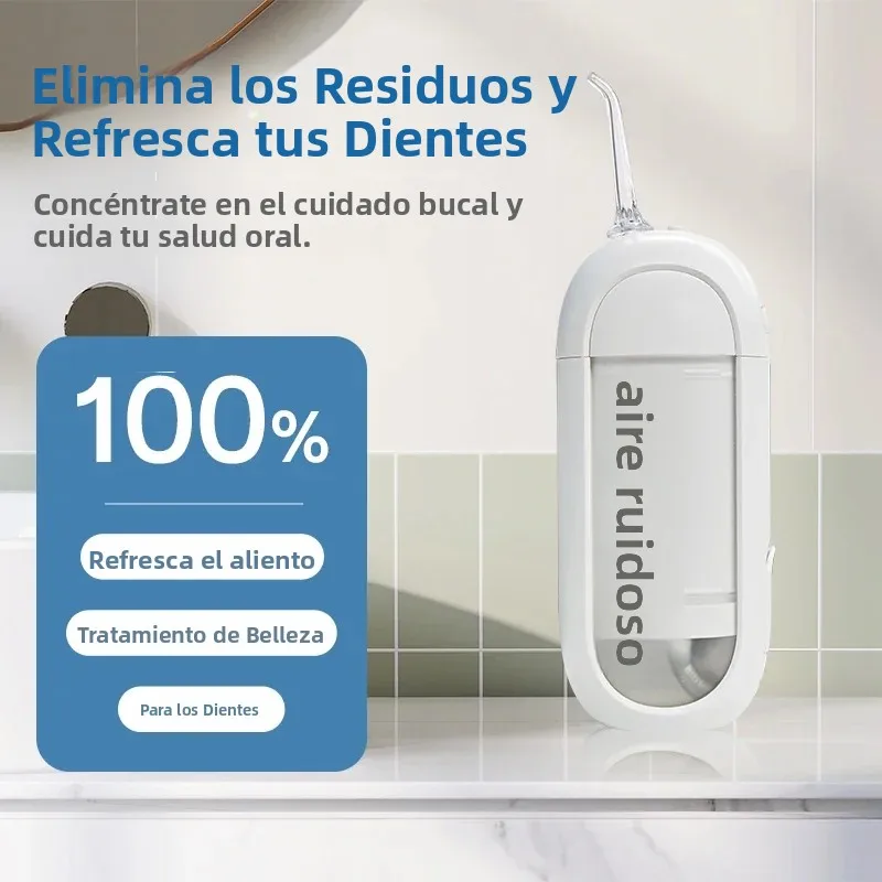 Irrigador Bucal Portátil - Potente Irrigador Dental Telescópico para Limpieza Dental con Bolsa de Viaje para Uso en el Hogar y en Viajes