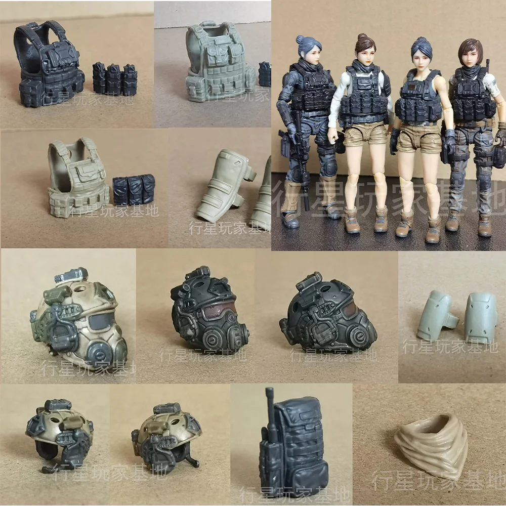 Ou Ying Studio Planet Green Valley, soldado a escala 1/18, personaje de combate armado, modelo, accesorios para cuerpo de figura de acción de 3,75 pulgadas