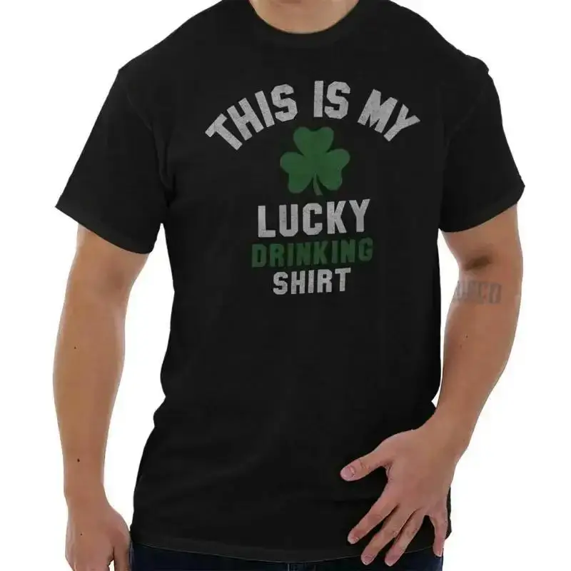 Lucky Irish Drinking Pub Crawl St Pattys Day Womens or Mens Crewneck T Shirt Tee