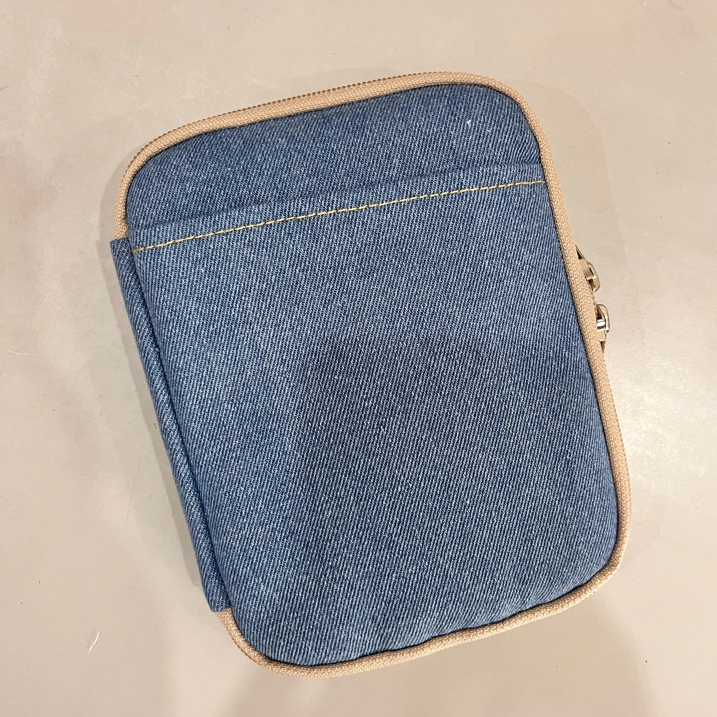 Light Blue Denim Pen Case, Fountain Pen Storage Bag,  Pen bag-Slot Pen Holder, Multi-Slot Pen Pouch, Portable Zipper Bag