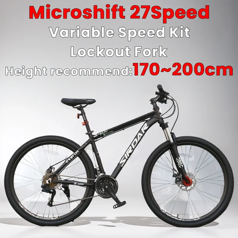 29 inch Aluminum Alloy Mountain Bike 27 speed Internal wiring variable speed  Lockout Fork off-road MTB Bicycle aldult student