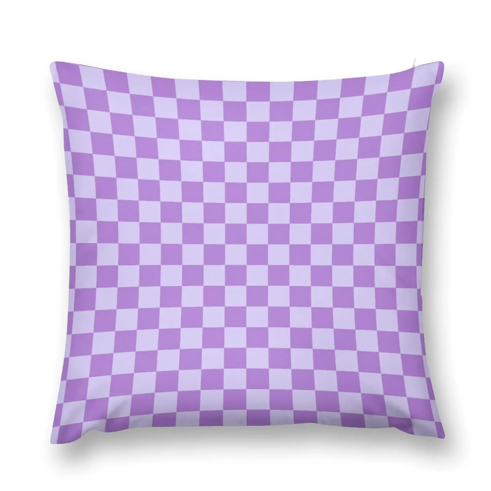 Pale Lavender Violet and Lavender Violet Checkerboard Throw Pillow Christmas Pillow Cases bed pillows pillow