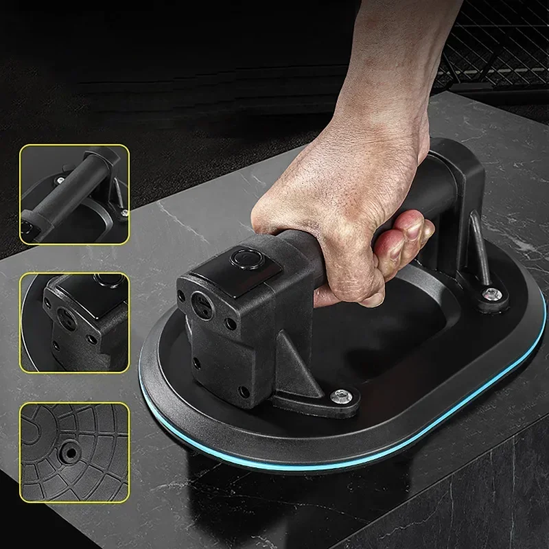 Elektrischer Saugnapf, Gummischeibe, Saugkraft, 200 kg, automatische Luft-Vakuumpumpe, starker Saugnapf, Handhabung, Heben von Elektrowerkzeugen