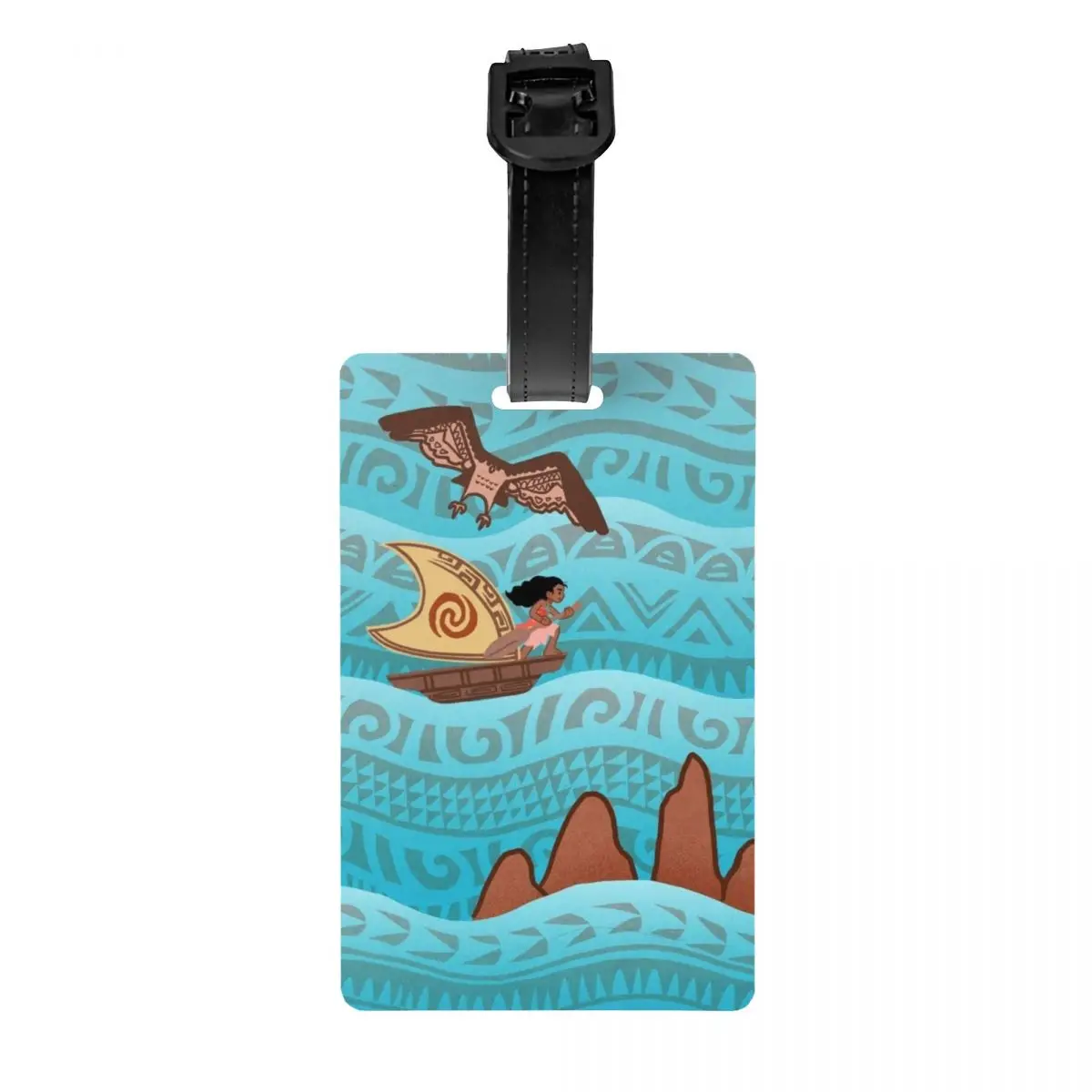 

Изготовленная на заказ багажная бирка Moana Boat, защита конфиденциальности, багажные бирки, дорожные сумки, этикетки для чемодана