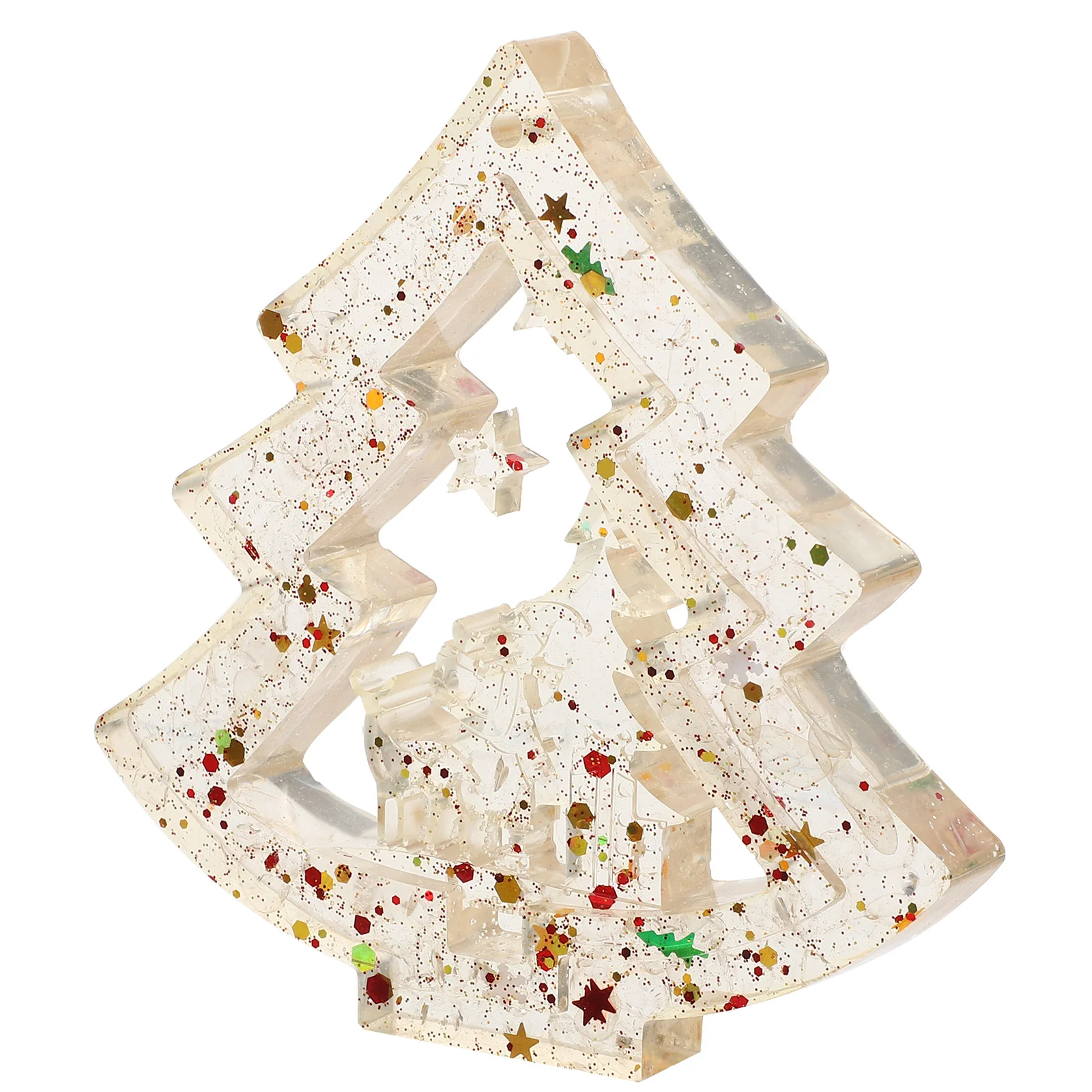 

Mini Crystal Resin Christmas Tree Desktop Decor Small Xmas Table Decoration Holiday Village Ornament Christmas Tree Figurine