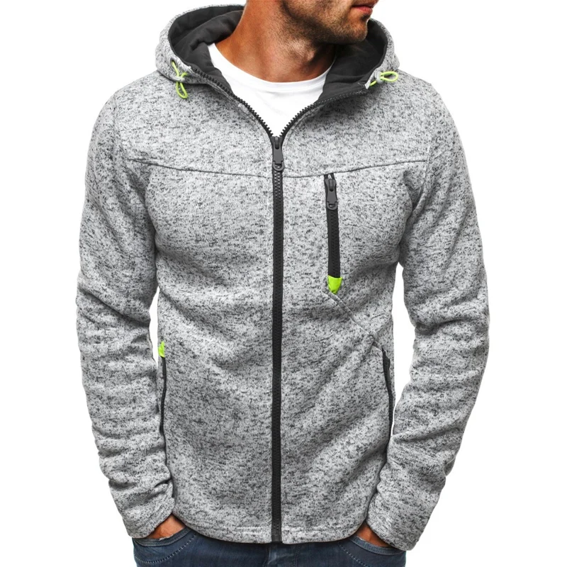 Autumn Men\'s Sweater Hooded Casual Coat Zip Up Hoodie Mens Clothes Jacket Men Fashion Hoodie Men