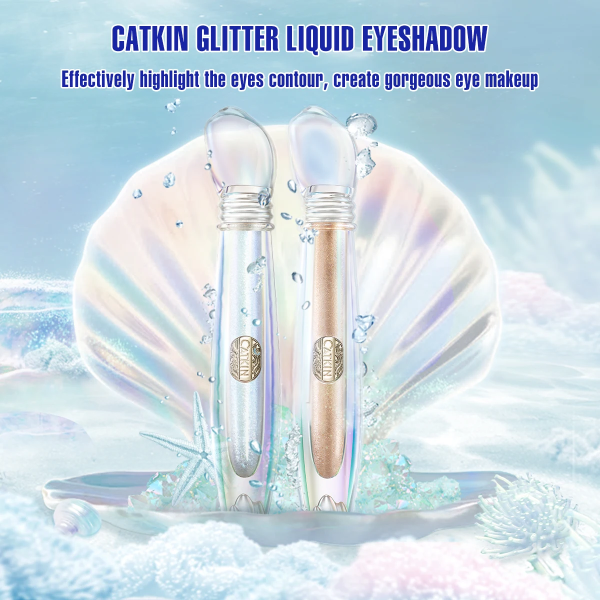 CATKIN Liquid Glitter Eyeshadow, High Pigmented Multi-Dimensional Finish with One-swipe Metallic Coverage, Long Lasting and Lumi