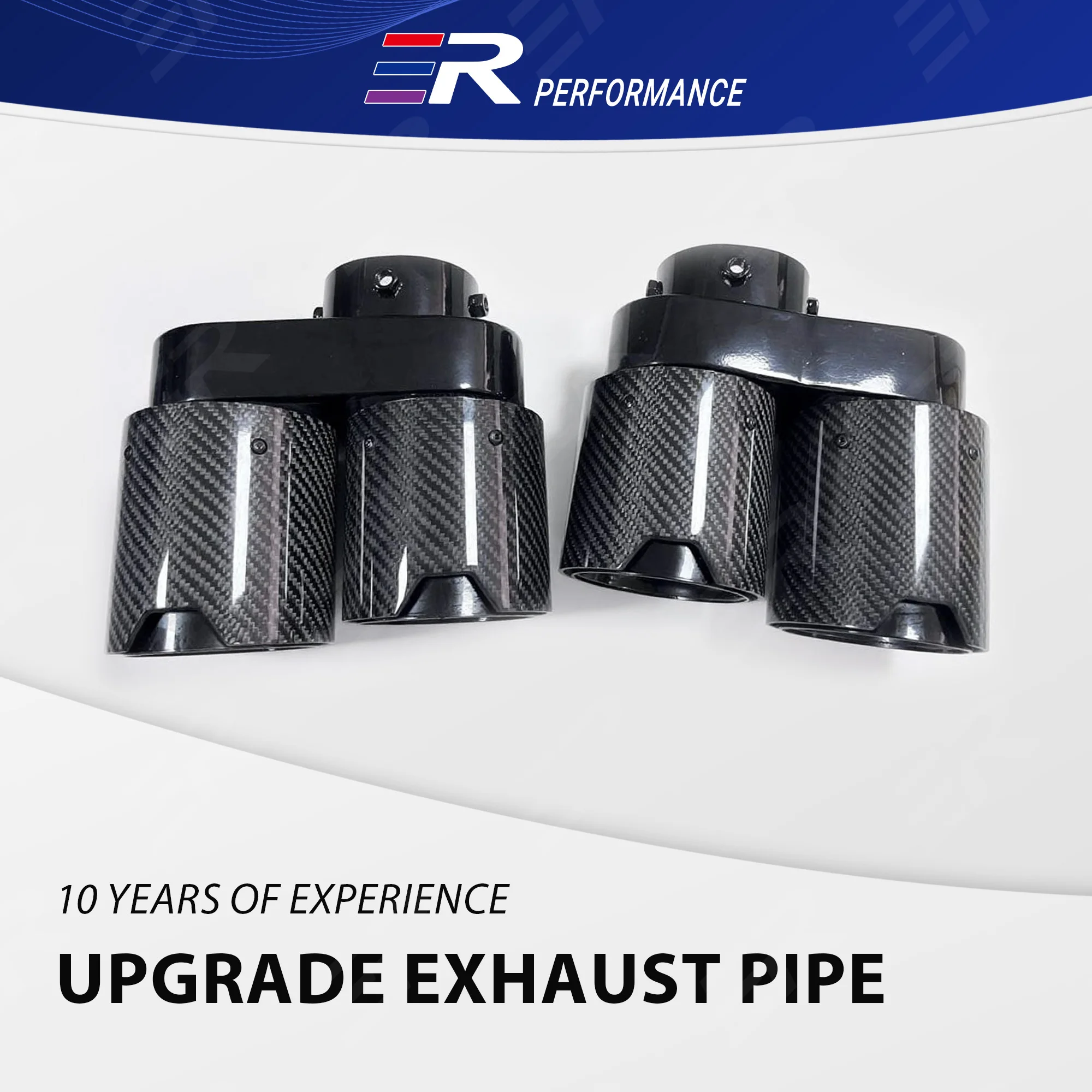 

1 Piece ER Cars Accesstories 105mm Out Real Carbon Fiber Car Muffler Exhaust Tip System For BMW G05 X05 G06 X06 G07 X07 Pipes