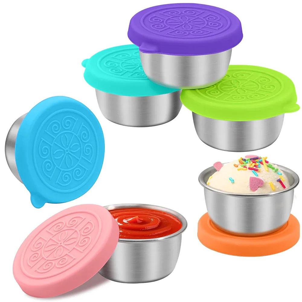

1pc Salad Dressing Containers With Lids, Small Leakproof Reusable Container To Go For Picnics,Travel Meal Prep, Kitchen Storage