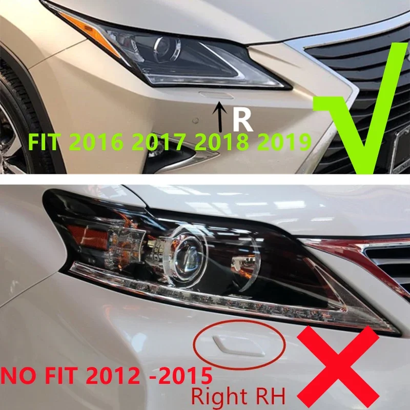 For Lexus RX350 RX450 RX350L RX450HL 2016 2017 2018 2019 Front Headlamp Headlight Washer Nozzle Jet Cover Cleaning Lid