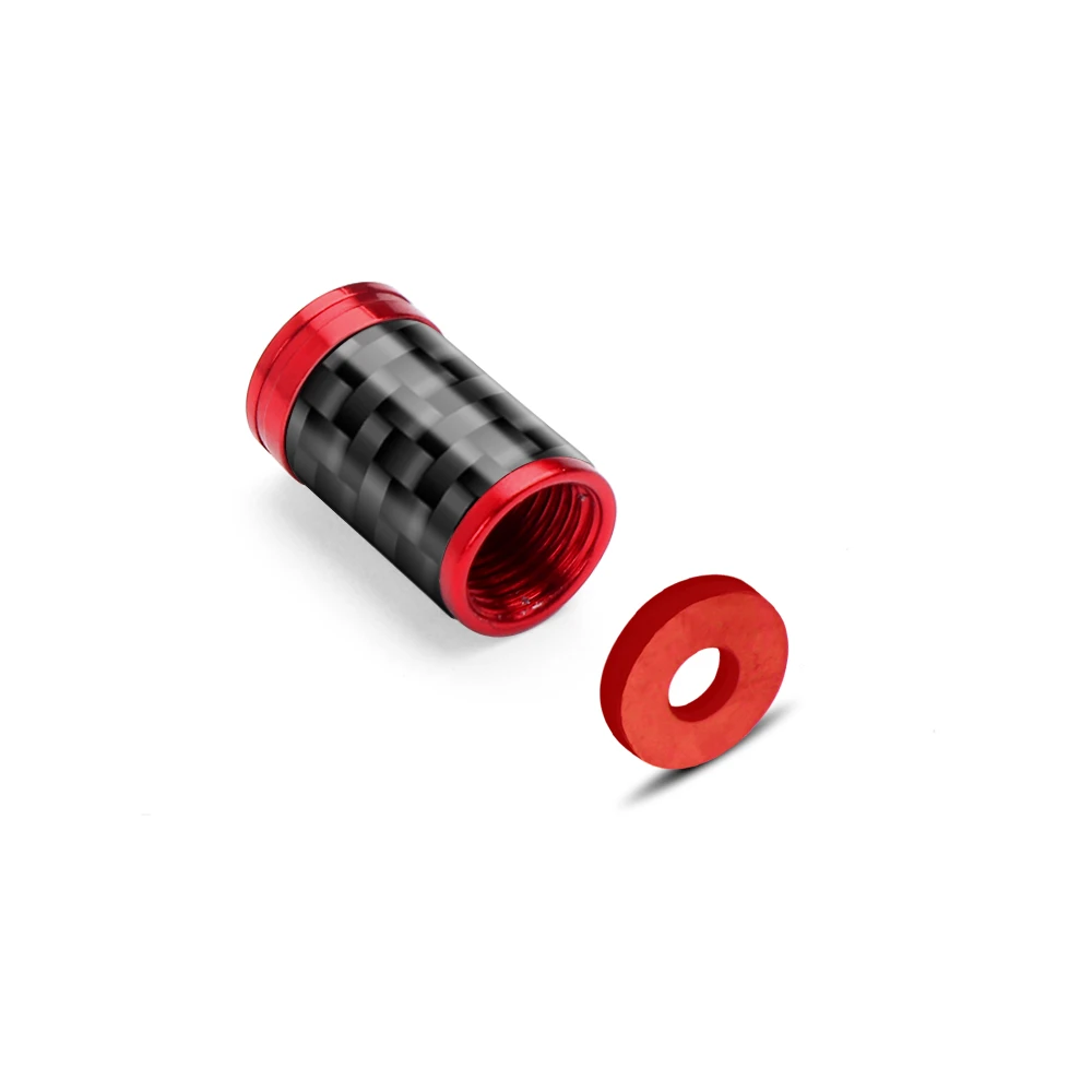 4pcs/set Car Carbon fiber pattern Tire Valve Dust Cover For Tesla Model Y Model 3 wheels Valve caps Auto Accessories
