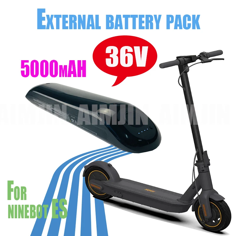 36V 5000mAh External  Scooter Battery Is Suitable For Ninebot Segway Es1/2/4 Series, Accessories