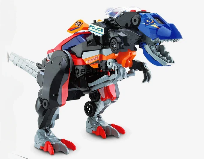 Shapeshifting dinosaurus 3-in-1 Supermutant Tyrannosaurus Rex Fire Police Car helikopter jongen cadeau