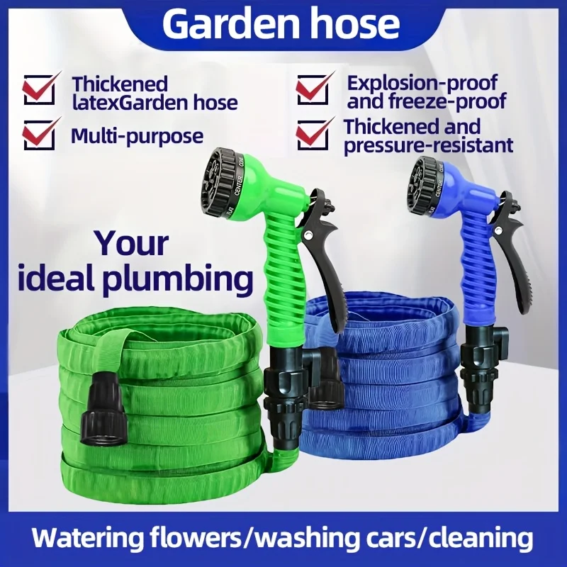30m（100FT）Garden Water Pipe, Suitable for Outdoor Gardening Watering, Industrial, Courtyard, Lawn, Car Washing and Irrigation.