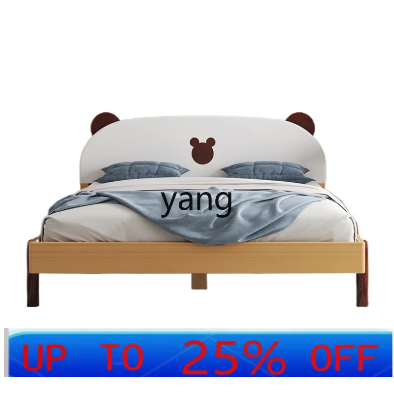 CX Solid Wood Modern Simple Girl Boy Adjustable Bed Board Bear Bed