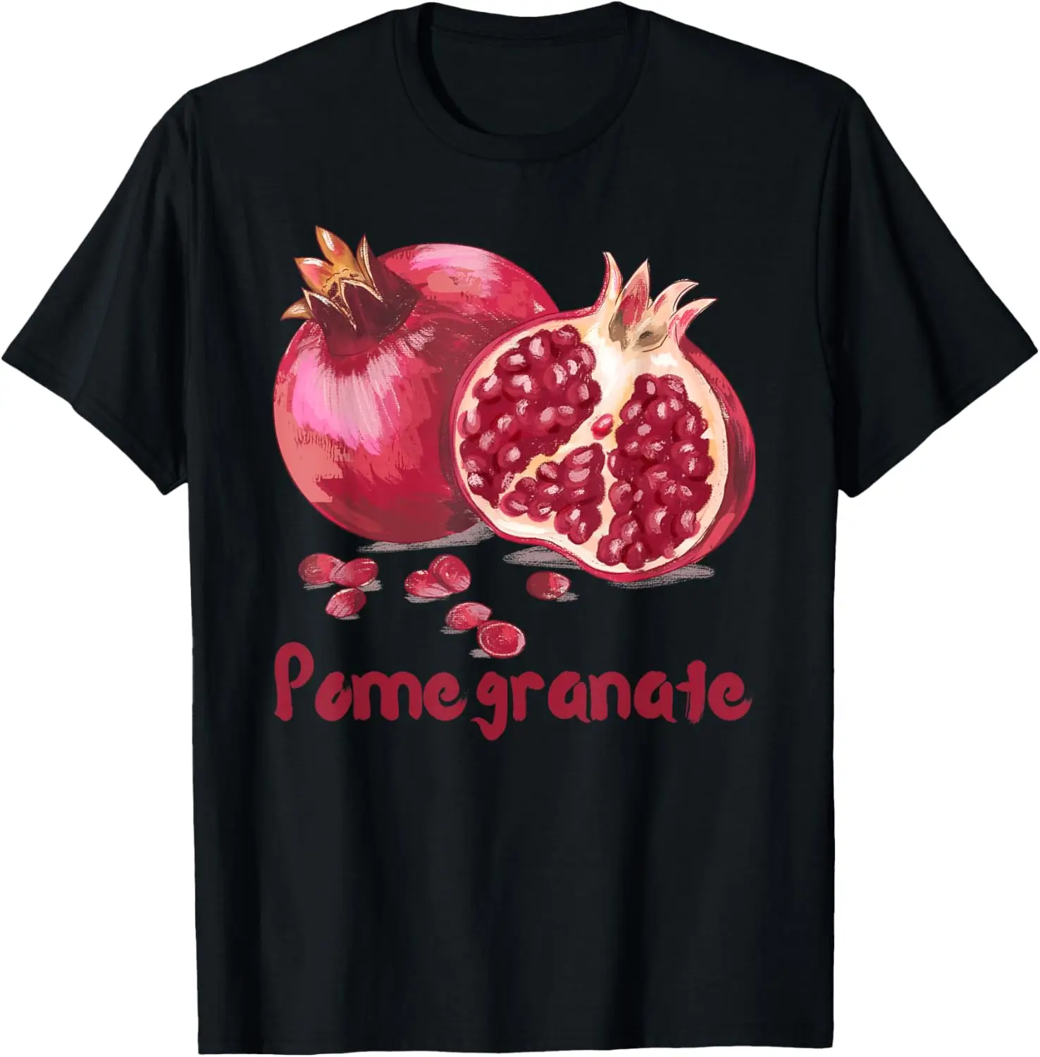 T-shirt mignon de costume d'Halloween de fruit de tranche de grenade