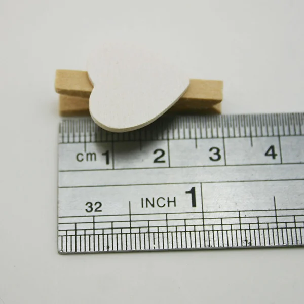 

80pcs Wooden Clip Heart Shape Wood Clothespin For Craft Party Favors Wedding Baby Shower Decor Diy Card Making Supplies Wooden