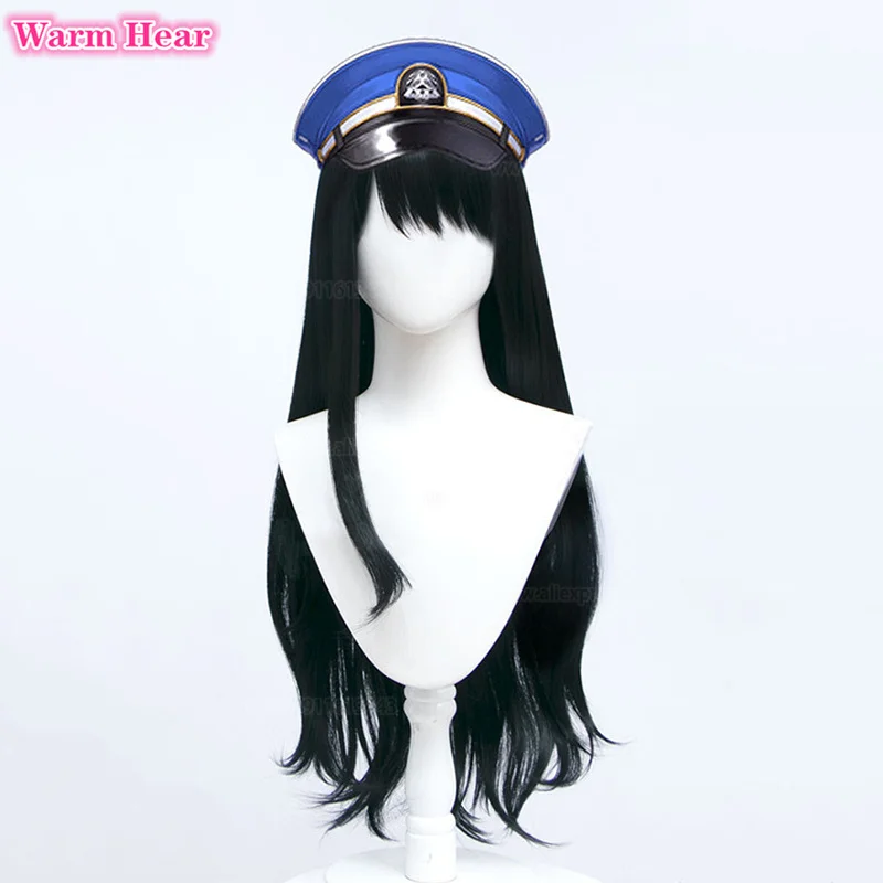 Game  Diesel Cosplay Wig Black 80cm Long Straight Middle Part Wig Heat Resistant Fibre Wigs+ Wig Cap