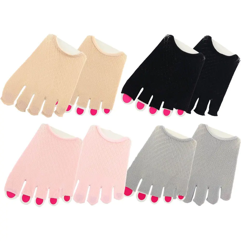 

Breathable Invisible Non-slip Summer Mesh Open Toe Socks Sock Slippers Half Palm Socks Cotton