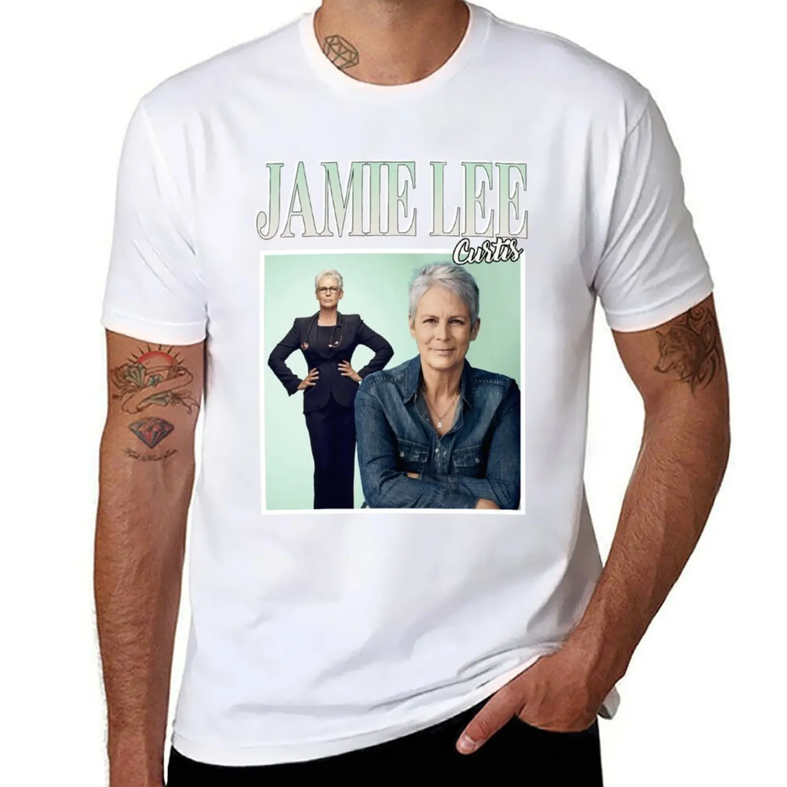

Jamie Lee Curtis T-Shirt man t shirt summer t shirts for man cotton T-Shirt