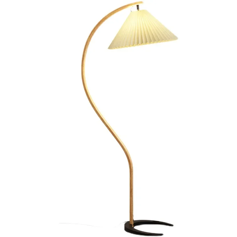 Design Floor Light Decor Home Living Room Corner Bedroom Lamp Nordic Wood Floor Lamps LED Vintage