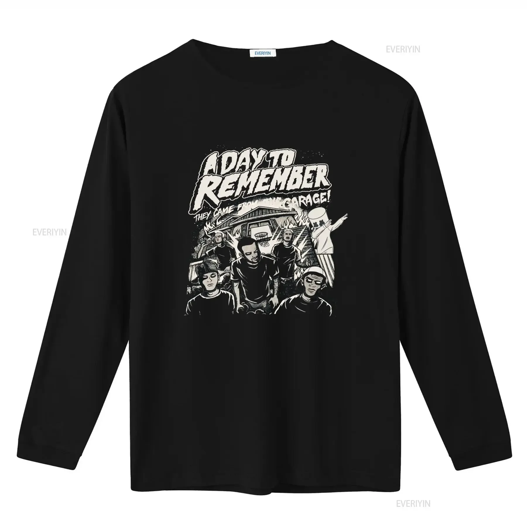 A Day To Remember Band T Shirt They Came From The Garage Design Men s Medium  vintage Washed Breathable Comfortable graphic