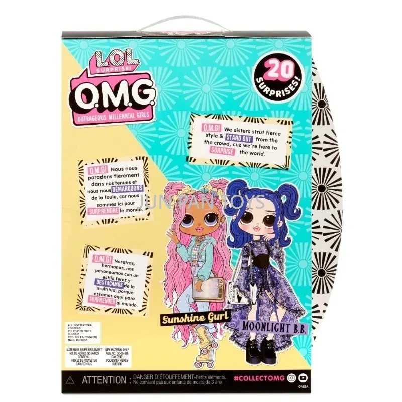 Original LOL Surprise OMG Series 4.5 Sunshine Girl Moonlight B.B Fashion Doll Outrageous Millennial Collectible Playset Toy Gift