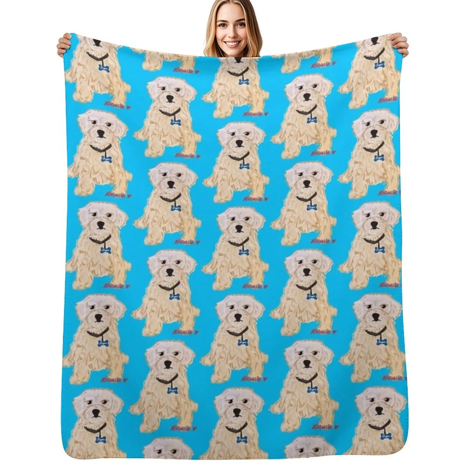 Royce The Dog Throw Blanket Color Fast Cozy Throw Blanket