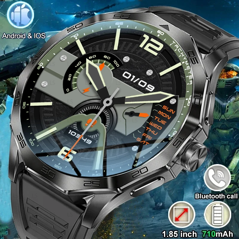 

New smartwatch Male Female AMOLED 100+ Sports mode GPS tracking smartwatch Bluetooth Call Waterproof watch for Xiaomi Huawei