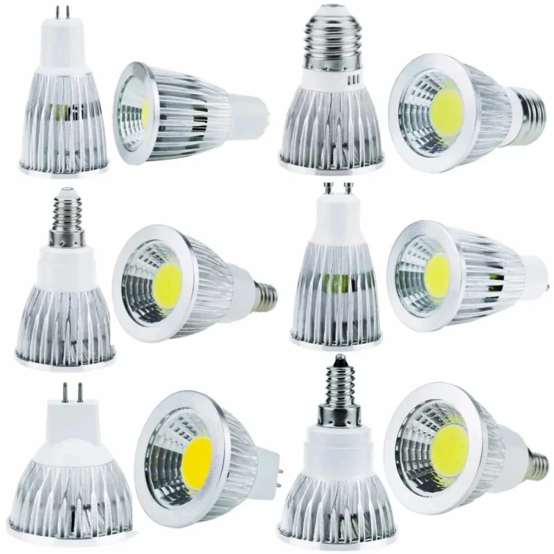 

5PCS GU10 Led Dimmable Bulbs E27 E14 MR16 GU5.3 LED COB Spotlight 9W 12W 15W Spot Light Bulb High Power lamp AC 110V 220V