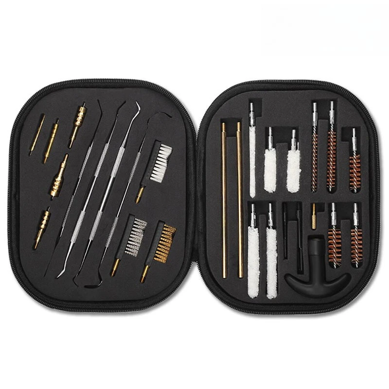 28Pcs Gun Barrel Brush Cleaning Kit for Pistol AR15 AR10 M4 M16 Sig Sauer 1911 Taurus Glock g17 19 22 34 G43X Accessories.