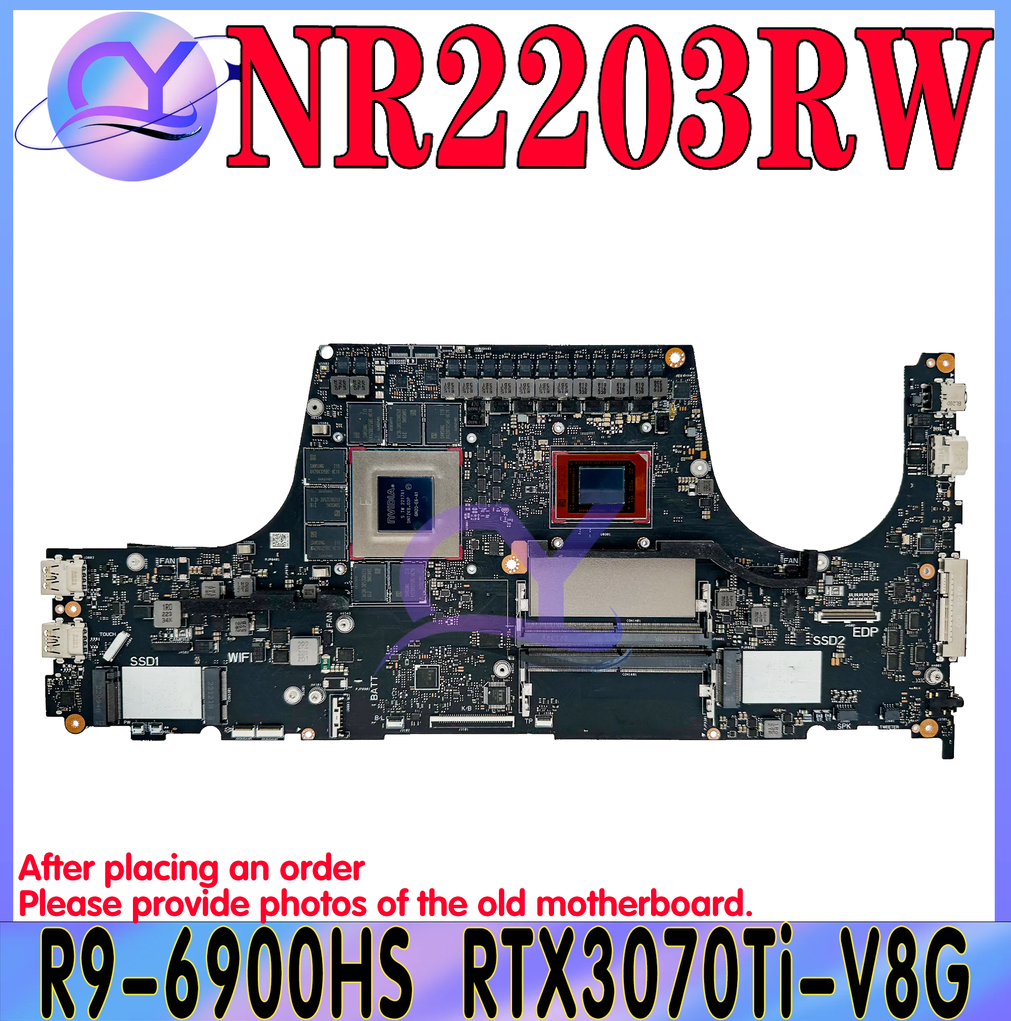 

Материнская плата KEFU NR2203R для ноутбука ASUS NR2203RW NR2203RX GV601RW GV601RM, материнская плата для ноутбука, модель RTX3070Ti RTX3060