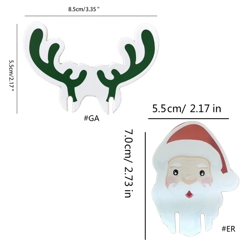 10pcs แก้วไวน์คริสต์มาสตกแต่งถ้วยการ์ด Xmas Goblet เครื่องหมายตกแต่งตารางสำหรับ Home PARTY เครื่องประดับปีใหม่ของขวัญ