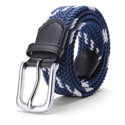 105cm 115 125cm 2024 New Design High Quality Men Casual Belt Woven Buckle Elastic Canvas All match Women Pants Versatile Sense