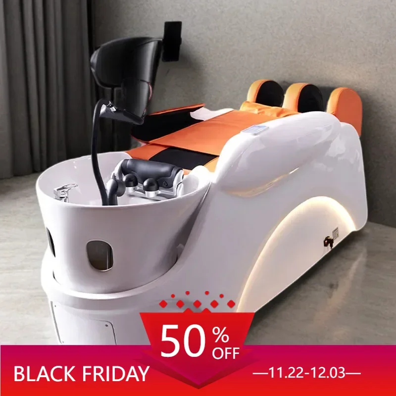 Bac Shampooing Coiffeur Domicile Wash Luxury Chairs Spa Porcelain Hairdressing Salon Washbasin Aesthetics Lettino Spa Capelli