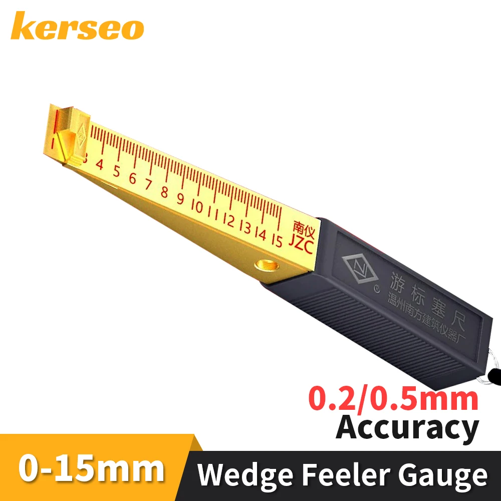 1-15mm Taper Wedge Feeler Gauge 0.2/0.5mm Crack Flatness Layout Insert Inspection Flatness Measuring Tool for House Engineering