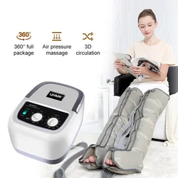 6 Air Chambers Compression Leg Massager Vibration Foot Massage Leg Arm Waist Pneumatic Air Wraps Promotes Blood Circulation Tool